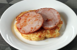 Canadian bacon and eggs