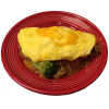 erika's red plate omelet